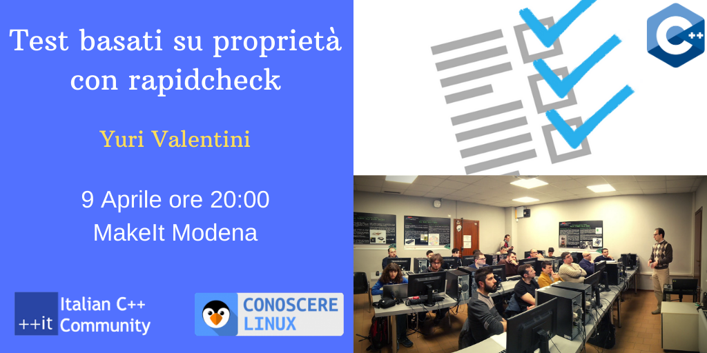 Meetup ONLINE – Test basati su proprietà con rapidcheck