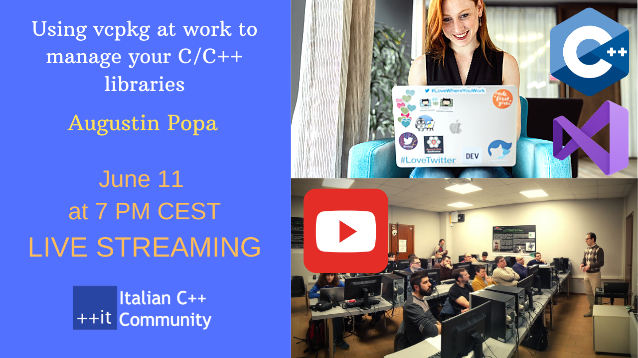 ONLINE Meetup – Using vcpkg at work to manage your C/C++ libraries